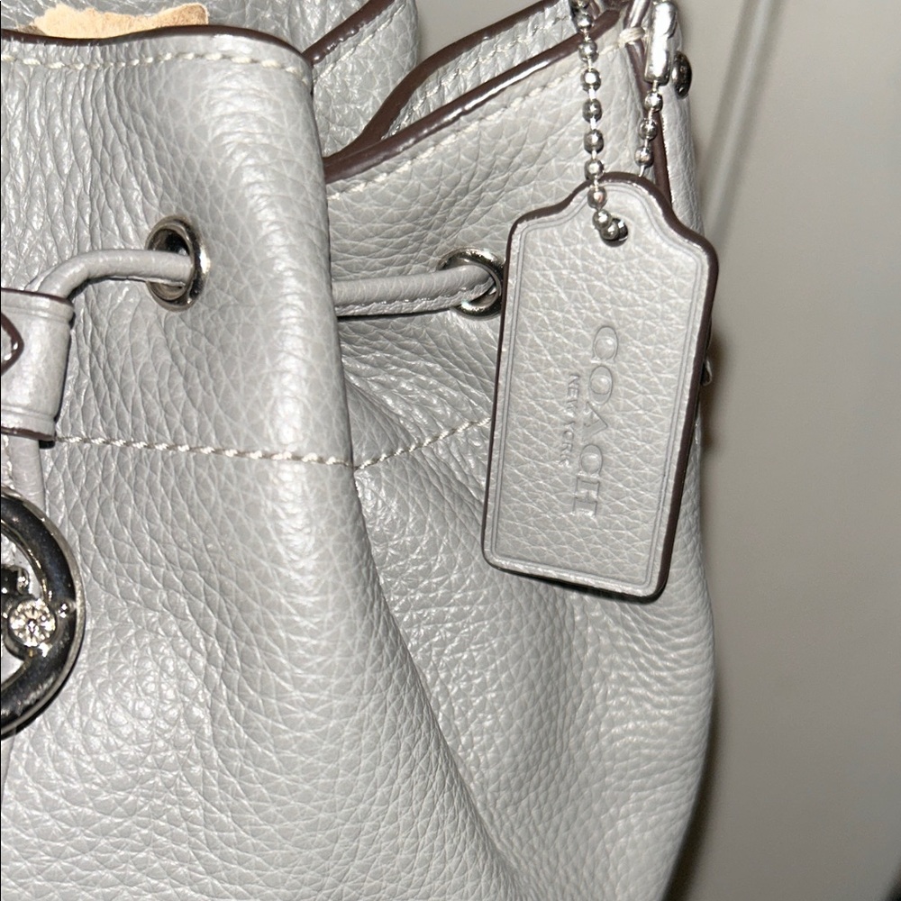 Coach Elle Pebble Leather Drawstring Bag, NWT - Picture 6 of 15